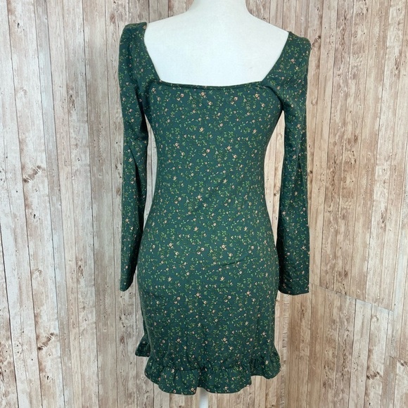 Reformation Anjeline Coriander Greeb Floral Mini Dress Size Medium - Picture 4 of 14